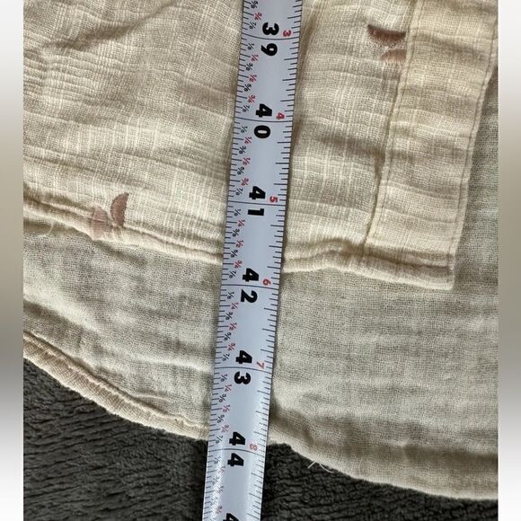 Madewell Embroidered Lightspun Lakeline Shirtdress Beige sz Small - Picture 10 of 13